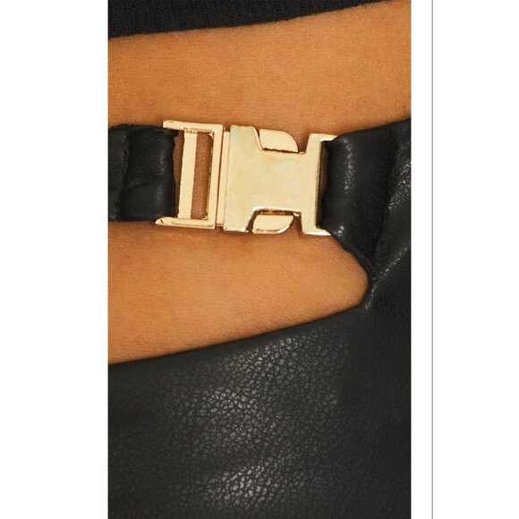 superdown Kaitlyn Faux Leather Pant in Black X-Small New Womens Vegan Trousers - Picture 4 of 9